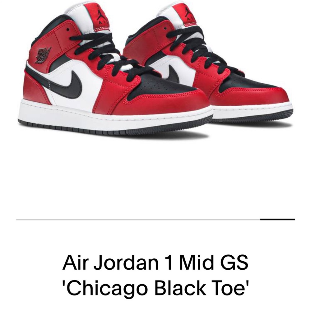 Air Jordan 1 MID GS “Chicago Black Toe”